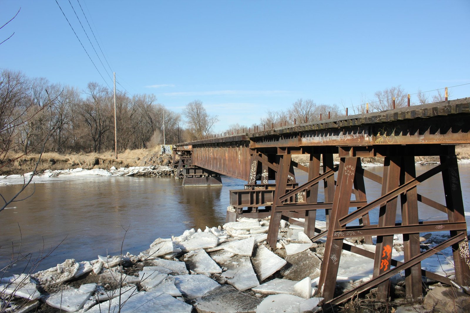 Looking north